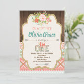 Invitations d'un de fille sauvage tribale de Boho (Debout devant)