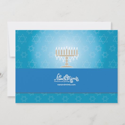 Invitations d'un partenaire Hanoukka (Dos)