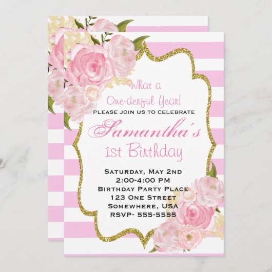 Invitations d'une année (Devant / Derrière)