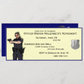 Invitations d'une femme de police à la retraite (Devant / Derrière)
