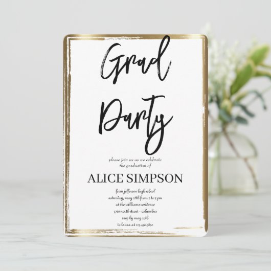 Invitations d'une partie de diplôme simple (Debout devant)