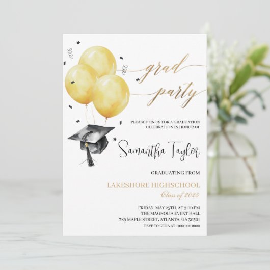 Invitations d'une partie de diplôme simple (Debout devant)