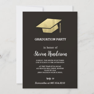 Invitations d'une partie de diplôme simple