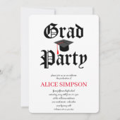 Invitations d'une partie de diplôme simple (Devant)