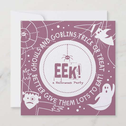 Invitations Eek Halloween (Devant)