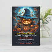 Invitations éffrayant Citrouille brillant Hallowee (Debout devant)