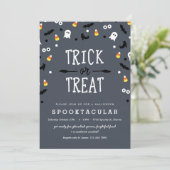 Invitations éffrayant Confetti Cute Halloween Part (Debout devant)