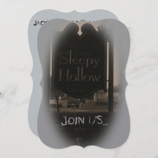 Invitations éffrayant Sleepy Hollow 5" x 7" (Devant / Derrière)