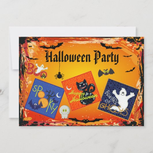 Invitations Éffrayants du parti Halloween (Devant)