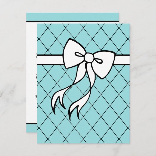 Invitations Elegant Bow (Devant / Derrière)