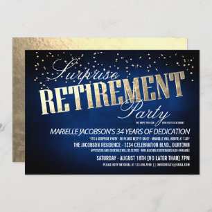 Invitations Elegant Surprise Retirement Party