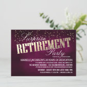 Invitations Elegant Surprise Retirement Party (Debout devant)