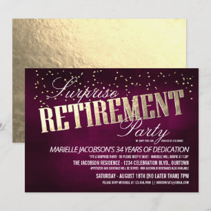 Invitations Elegant Surprise Retirement Party