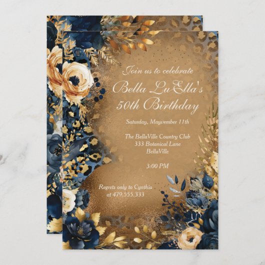 Invitations élégantes (Devant / Derrière)