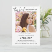 Invitations élégantes à 20e anniversaire Photo Mod (Debout devant)