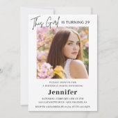 Invitations élégantes à 29e anniversaire Photo Mod (Devant)