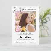 Invitations élégantes à 29e anniversaire Photo Mod (Debout devant)