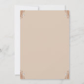 Invitations élégantes à Blush Pink & Gold White Pe (Dos)