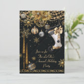 Invitations élégantes à la fête de Noël de Glam (Debout devant)