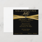 Invitations élégantes à la fête du 40e anniversair (Devant / Derrière)