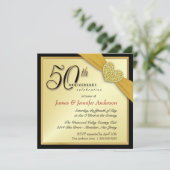 Invitations élégantes à la fête du 50e anniversair (Debout devant)