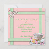 Invitations élégantes à Tea Party (Dos)