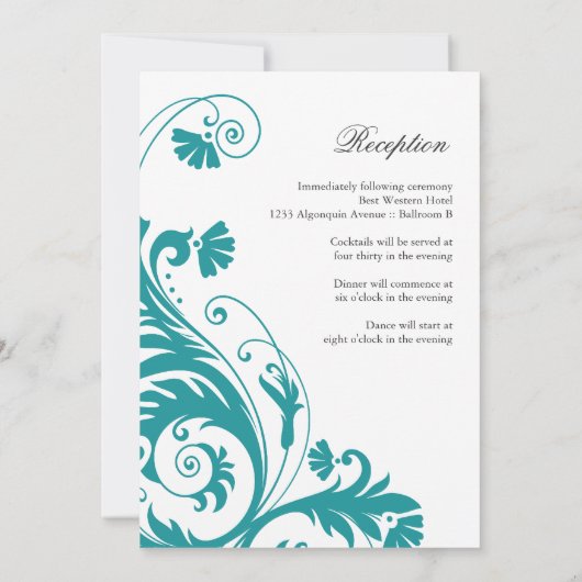Invitations Élégantes à un mariage à essence (Dos)