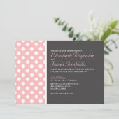 Invitations Élégantes à un mariage à point Polka (Debout devant)