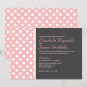 Invitations Élégantes à un mariage à point Polka (Devant / Derrière)
