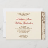 invitations élégantes à une partie de fifififififi (Dos)