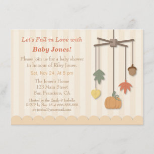 Invitations Élégantes Automne Baby Shower Invitati