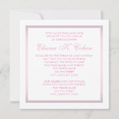 Invitations élégantes de Bat mitzvah roses (Dos)