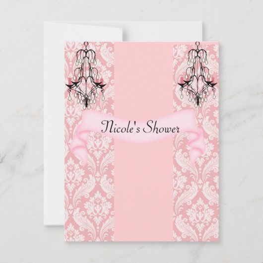 Invitations élégantes de BÉBÉ OU de wedding shower (Devant)
