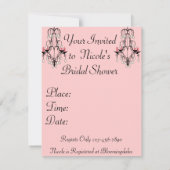 Invitations élégantes de BÉBÉ OU de wedding shower (Dos)