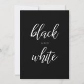 Invitations élégantes de Black and White Party (Dos)