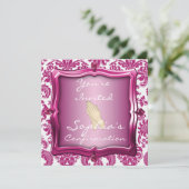 INVITATIONS élégantes de conception de damassé de (Debout devant)