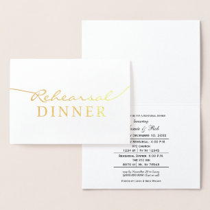 Invitations élégantes de dîner de répétition