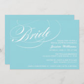 Invitations Élégantes de douche nuptiale (Devant / Derrière)