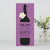 Invitations Élégantes de douche nuptiale à vin (Debout devant)