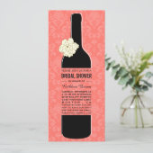 Invitations Élégantes de douche nuptiale à vin (Debout devant)