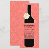 Invitations Élégantes de douche nuptiale à vin (Devant / Derrière)
