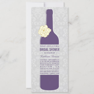 Invitations Élégantes de douche nuptiale à vin