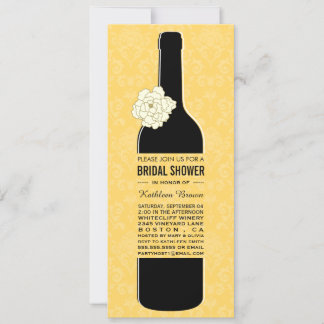 Invitations Élégantes de douche nuptiale à vin