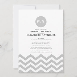 Invitations Élégantes de douche nuptiale Chevron