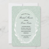Invitations Élégantes de douche nuptiale fleurie W (Devant)