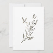 Invitations Élégantes de douche nuptiale Gris Wrea (Dos)