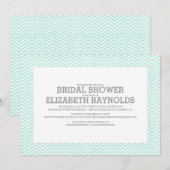 Invitations Elégantes de douche nuptiale Zigzag (Devant / Derrière)