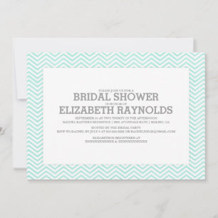 Invitations Elégantes de douche nuptiale Zigzag