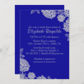 Invitations élégantes de douches nuptiales bleues  (Devant / Derrière)