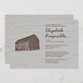 Invitations Élégantes de douches nuptiales de ferm (Devant / Derrière)